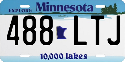 MN license plate 488LTJ