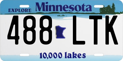 MN license plate 488LTK