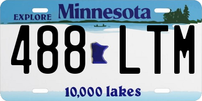 MN license plate 488LTM