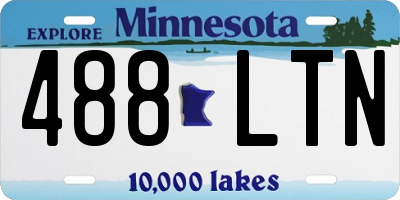MN license plate 488LTN
