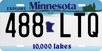 MN license plate 488LTQ