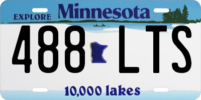 MN license plate 488LTS