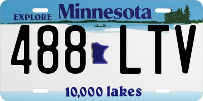 MN license plate 488LTV