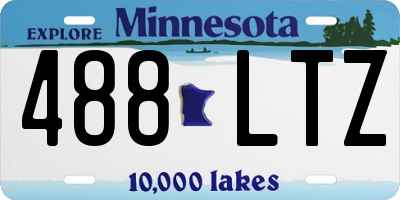 MN license plate 488LTZ