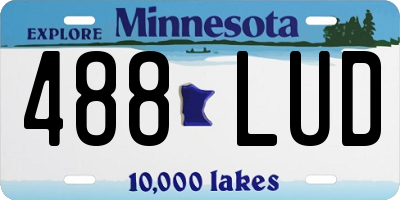 MN license plate 488LUD
