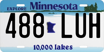 MN license plate 488LUH