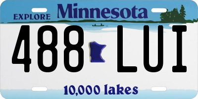 MN license plate 488LUI