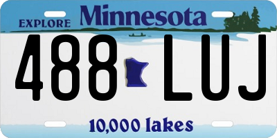MN license plate 488LUJ
