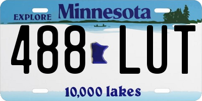 MN license plate 488LUT