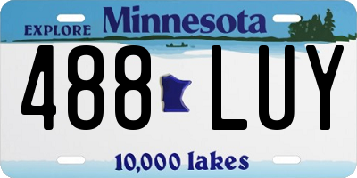 MN license plate 488LUY