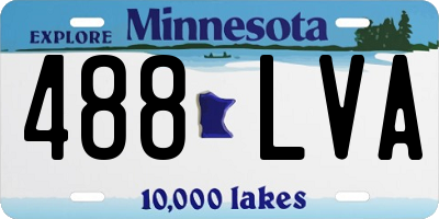 MN license plate 488LVA