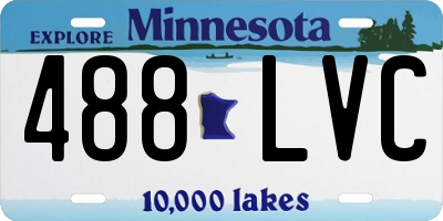 MN license plate 488LVC