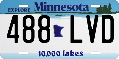 MN license plate 488LVD
