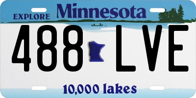 MN license plate 488LVE
