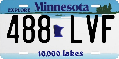 MN license plate 488LVF