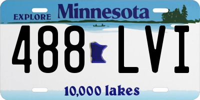 MN license plate 488LVI