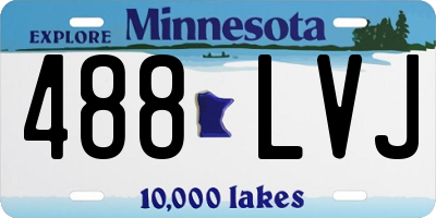 MN license plate 488LVJ