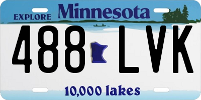 MN license plate 488LVK