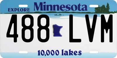 MN license plate 488LVM