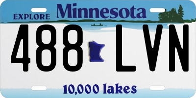 MN license plate 488LVN