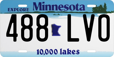 MN license plate 488LVO