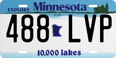 MN license plate 488LVP
