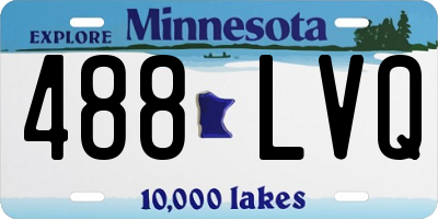 MN license plate 488LVQ