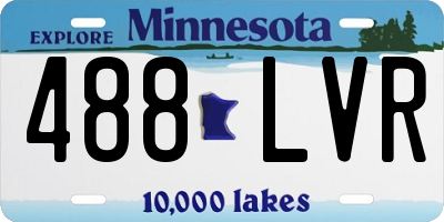 MN license plate 488LVR