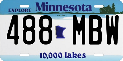 MN license plate 488MBW