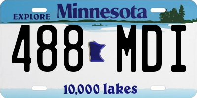 MN license plate 488MDI