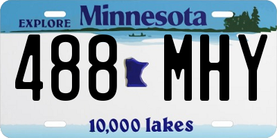 MN license plate 488MHY