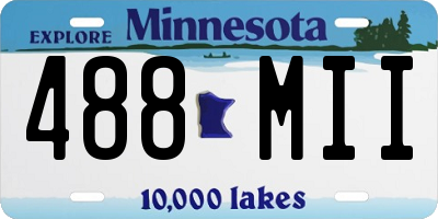 MN license plate 488MII