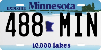 MN license plate 488MIN
