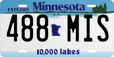 MN license plate 488MIS