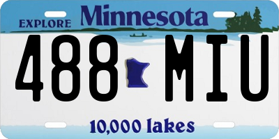 MN license plate 488MIU