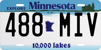 MN license plate 488MIV