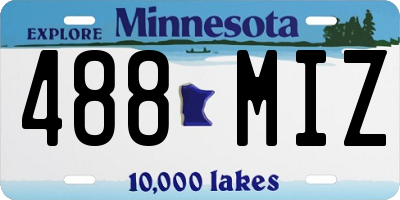 MN license plate 488MIZ
