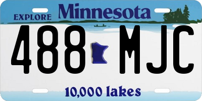 MN license plate 488MJC