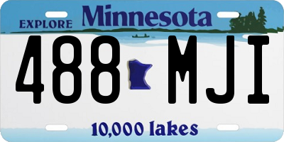 MN license plate 488MJI