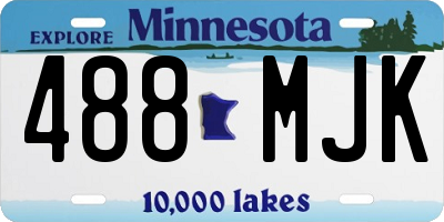 MN license plate 488MJK