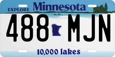 MN license plate 488MJN