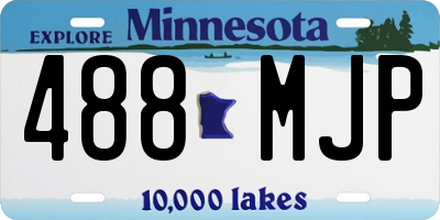MN license plate 488MJP