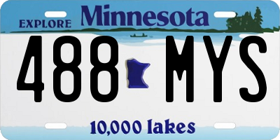 MN license plate 488MYS