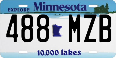 MN license plate 488MZB