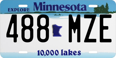MN license plate 488MZE