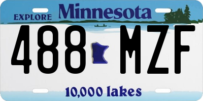 MN license plate 488MZF