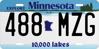 MN license plate 488MZG