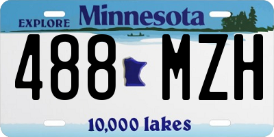 MN license plate 488MZH