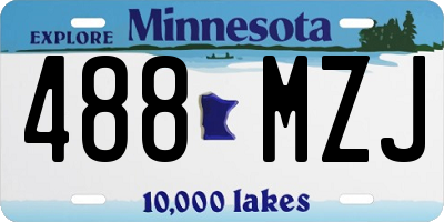 MN license plate 488MZJ