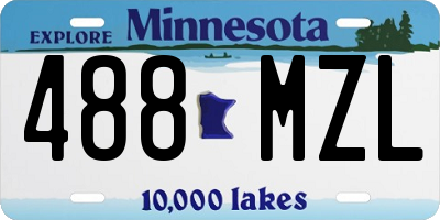 MN license plate 488MZL